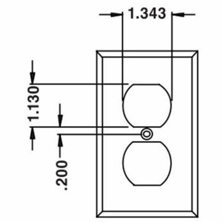 1-Gang, Hubbell Wiring Device-Kellems97101 Wallplate,