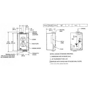 125 V 20 A, Nema 5-20R, Hubbell Incorporated DRUBGFI20 Duplex Receptacle Utility Box