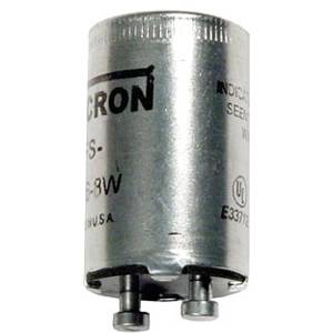 4/6/8 W, 2-Pin, Hubbell Incorporated FS5 Fluorescent Lamp Starter, Gray,