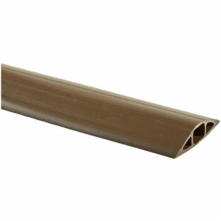 25' x 3", Hubbell Incorporated FT3BR25 FloorTrak® Floor Track Cable Cover, PVC, Brown,