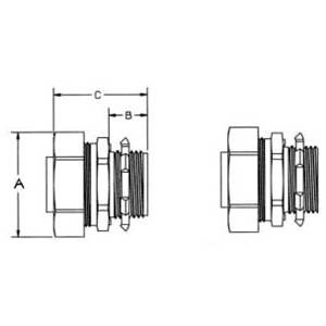 3/4" Hubbell Incorporated H0751 Liquidtight Conduit Connector