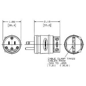 125 VAC 15 A 5-15P, Hubbell Incorporated HBL1447 Elastogrip® Straight Blade Plug, Yellow