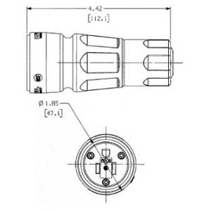 125 VAC 20 A 5-20R, Hubbell Incorporated HBL15W33A Elastogrip® Straight Blade Connector, Yellow