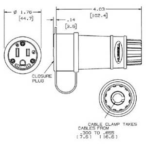 125 VAC 20 A 5-20R, Hubbell Incorporated HBL15W33 Elastogrip® Straight Blade Connector, Yellow