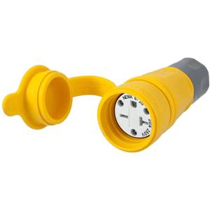 250 VAC 20 A 6-20R, Hubbell Incorporated HBL15W48 Straight Blade Connector, Yellow