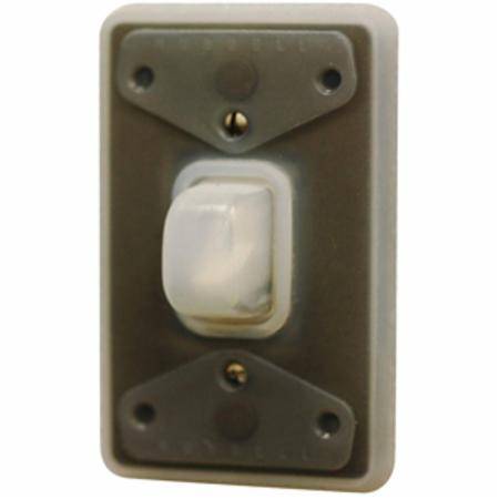 Hubbell Incorporated HBL1795 Weatherproof Box Switch Plate, 1-Gang, Clear,