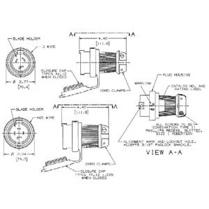 125 VAC 20 A L5-20P, Hubbell Incorporated HBL2311SW Twist-Lock®, Safety-Shroud® Locking Device Plug