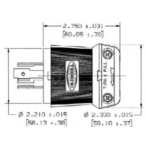 125/250 VAC 20 A L14-20P, Hubbell Incorporated HBL2411 Twist-Lock®, Insulgrip® Locking Device Plug