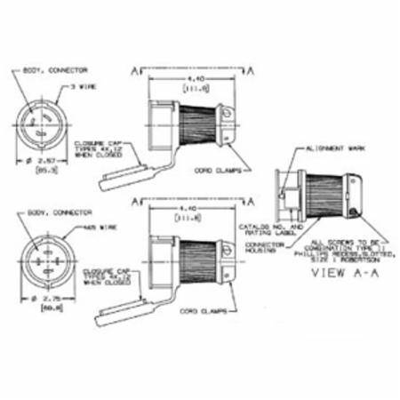 125/250 VAC 20 A L14-20R, Hubbell Incorporated HBL2413SW Twist-Lock®, Safety-Shroud® Locking Device Connector