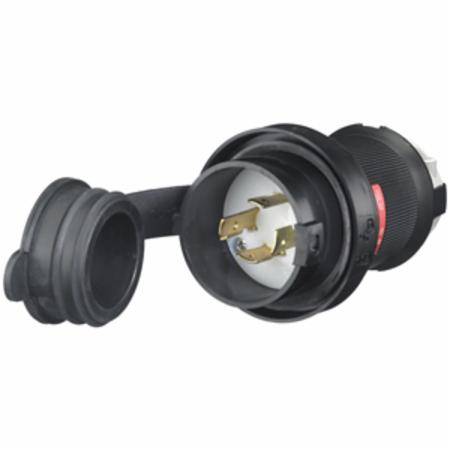 480 VAC 20 A L16-20P, Hubbell Incorporated HBL2431SW Twist-Lock®, Safety-Shroud® Locking Device Plug