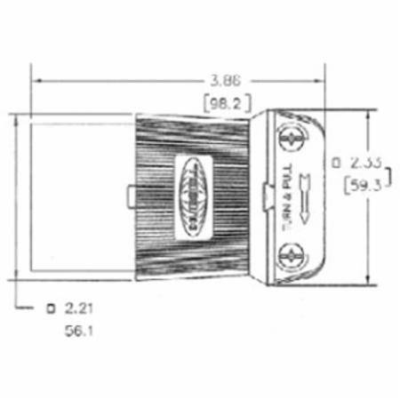 480 VAC 20 A L16-20R, Hubbell Incorporated HBL2433 Twist-Lock®, Insulgrip® Locking Device Connector