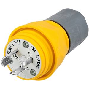 277 VAC 15 A L7-15P, Hubbell Incorporated HBL24W34 Twist-Lock® Locking Device Plug