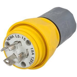 125 VAC 15 A L5-15P, Hubbell Incorporated HBL24W47A Twist-Lock® Locking Device Plug