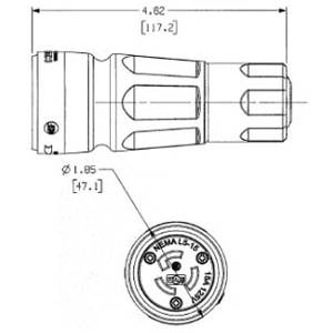 277 VAC 15 A L7-15R, Hubbell Incorporated HBL25W34 Twist-Lock® Locking Device Connector