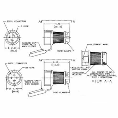 125 VAC 30 A L5-30R, Hubbell Incorporated HBL2613SW Twist-Lock®, Safety-Shroud® Locking Device Connector