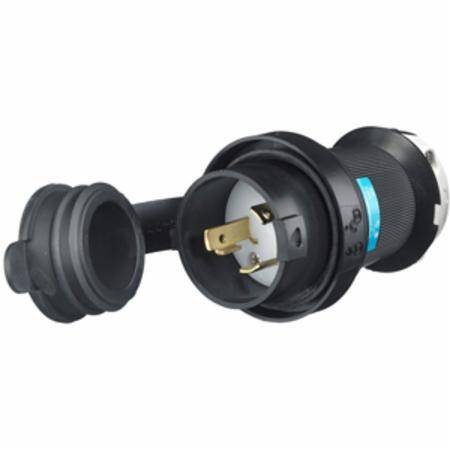 250 VAC 30 A L6-30P, Hubbell Incorporated HBL2621SW Twist-Lock®, Safety-Shroud® Locking Device Plug