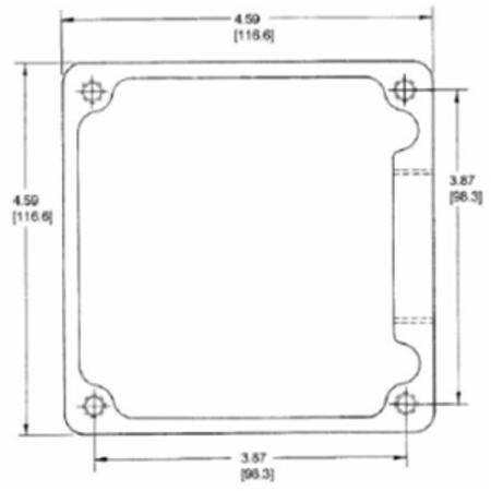 1/2" NPT Cable, 600 VAC, Hubbell Incorporated HBL26401 Twist-Lock® Locking Device Receptacle Back Box, 60 A, Cast Aluminum,