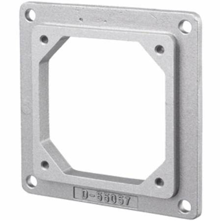 , Hubbell Wiring Device-KellemsHBL26402 Twist-Lock® Receptacle Adapter Plate, Metallic, Straight, Cast Aluminum,