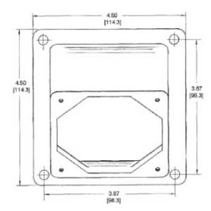 , Hubbell Wiring Device-KellemsHBL26404 Twist-Lock® Receptacle Angle Adapter Plate, Metallic, 45D, Cast Aluminum,