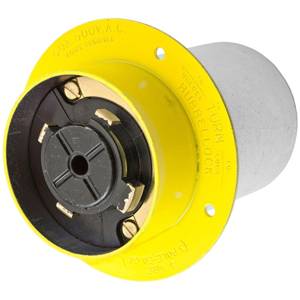 600 VAC 60 A Non-NEMA, Hubbell Incorporated HBL26422 Twist-Lock®, Hubbellock® Locking Device Flanged Inlet
