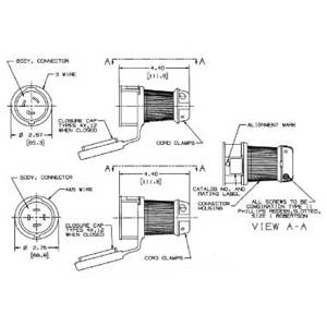 480 VAC 30 A L16-30R, Hubbell Incorporated HBL2733SW Twist-Lock®, Safety-Shroud® Locking Device Connector