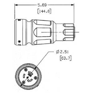 125/250 VAC 20 A L14-20R, Hubbell Incorporated HBL27W74 Twist-Lock® Locking Device Connector