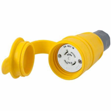 480 VAC 20 A L16-20R, Hubbell Incorporated HBL27W76 Twist-Lock® Locking Device Connector
