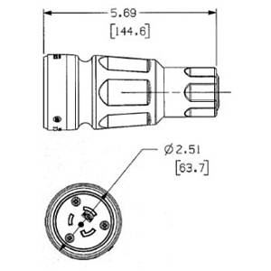 120/208 VAC 20 A L21-20R, Hubbell Incorporated HBL27W81 Twist-Lock® Locking Device Connector