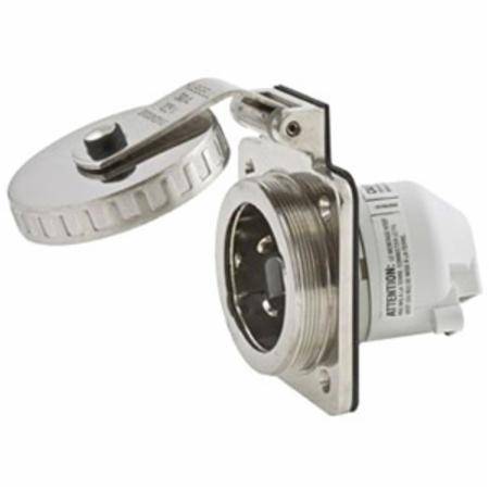 125 V 30 A L5-30P, Hubbell Incorporated HBL303SS Twist-Lock® Shore Power Inlet