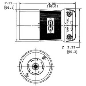 250 VAC 30 A Non-NEMA, Hubbell Incorporated HBL3433GCB Twist-Lock®, Insulgrip® Locking Device Connector