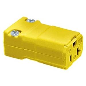 125 VAC 20 A 5-20R, Hubbell Incorporated HBL5369VY Valise® Straight Blade Connector, Yellow