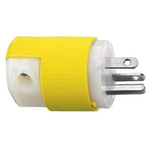 125 VAC 20 A 5-20P, Hubbell Incorporated HBL53CM66C Insulgrip® Straight Blade Plug, Black/White