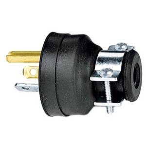 277 VAC 15 A 7-15P, Hubbell Incorporated HBL5929 Straight Blade Plug, Black