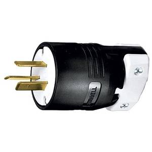 125/250 VAC 50 A 10-50P, Hubbell Incorporated HBL7513C Straight Blade Power Plug, Black