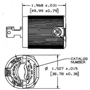 125 VAC 15 A L1-15P, Hubbell Incorporated HBL7545C Twist-Lock® Locking Device Plug