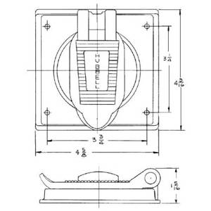 2-Gang, Single Lid, Hubbell Incorporated HBL7777A Weatherproof Device Box Cover, 2-Gang, Gray, Self-Closing