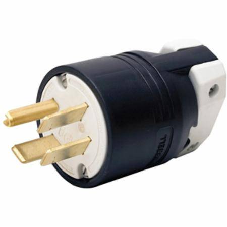 250 VAC 50 A 15-50P, Hubbell Incorporated HBL8451C Straight Blade Power Plug, Black