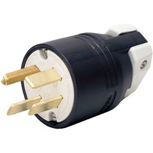 250 VAC 60 A 15-60P, Hubbell Incorporated HBL8461C Straight Blade Power Plug, Black