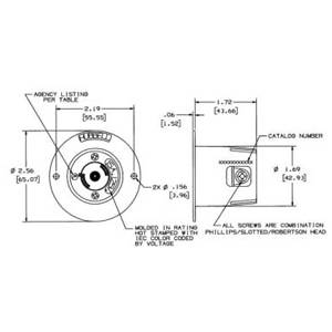 250 VAC 20 A L2-20P, Hubbell Incorporated HBL8815C Twist-Lock®, Insulgrip® Locking Device Flanged Inlet