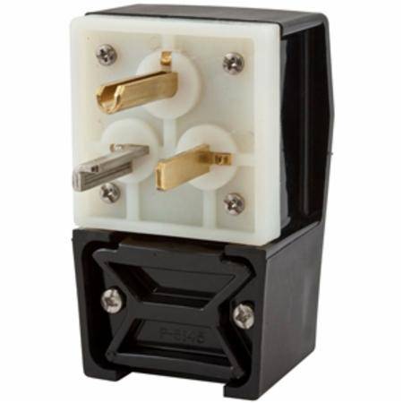 1252 VAC 30 A 5-30P, Hubbell Incorporated HBL9309 Straight Blade Power Plug, Black