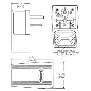 250 VAC 30 A 6-30P, Hubbell Incorporated HBL9331 Straight Blade Power Plug, Black