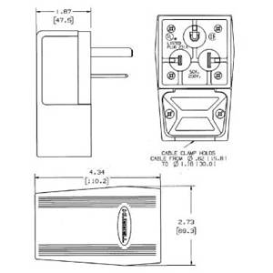 250 VAC 50 A 6-50P, Hubbell Incorporated HBL9368 Straight Blade Power Plug, Black/White
