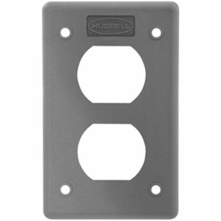 Hubbell Incorporated HBLP8FS Portable Outlet Box Cover Plate, 1-Gang