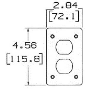 Hubbell Incorporated HBLP8FS Portable Outlet Box Cover Plate, 1-Gang