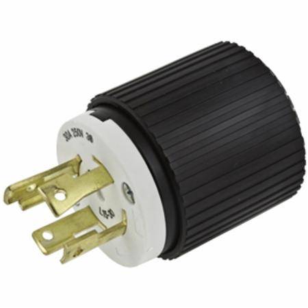 250 VAC 20 A L15-20P, Hubbell Incorporated L1520P Locking Device Plug