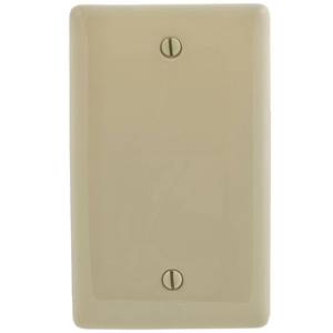 1-Gang, Hubbell Incorporated NP13I Wallplate, Nylon, Ivory, Blank