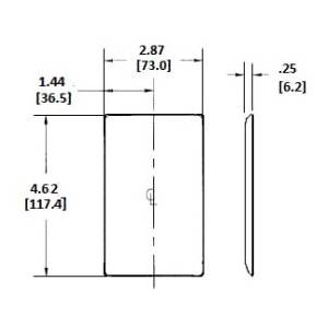 1-Gang, Hubbell Incorporated NP13I Wallplate, Nylon, Ivory, Blank