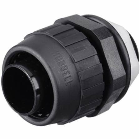 3/4" Hubbell Incorporated P075NBKA PolyTuff® Liquidtight Conduit Connector