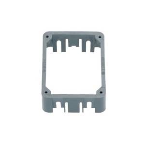 3.7" x 4.56", Hubbell Incorporated PFBRAC Floor Box Adapter Collar, Gray, Rectangular