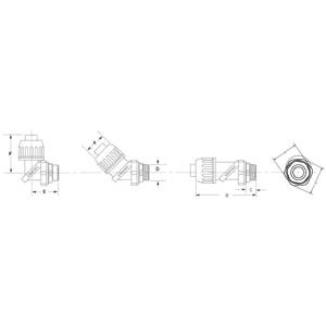 3/8" Hubbell Incorporated PS0389NGY SwivelLok® Liquidtight Conduit Connector